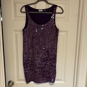 Sparkling Purple Sequence Dress